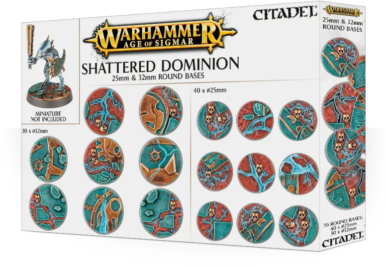  Aos 25 U0026 32mm Round Base Shattered Dominion 25mm 32mm Round Bases Png Age Of Sigmar Logo