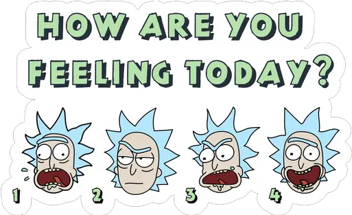  Rick And Morty Stickers You Feeling Today Rick And Morty Png Mr Meeseeks Icon