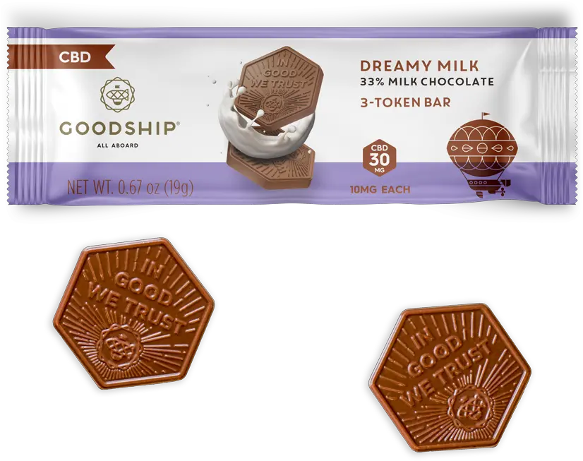  Cbd Dreamy Milk Chocolate Tokens U2014 Goo 1918142 Png Images Malted Milk Goo Png