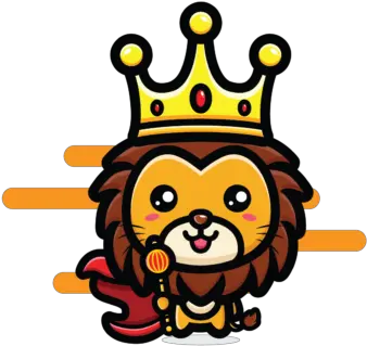  Animal Badge And Twitch Emote Graphic By Immut07 Lion Face Cartoon Crown Png Twitch Crown Icon