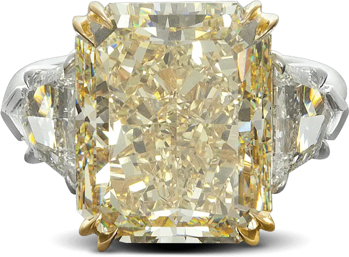  Download Ring Trio Yellow Diamond Three Stone Platinum Gold Crystal Png Yellow Diamond Png