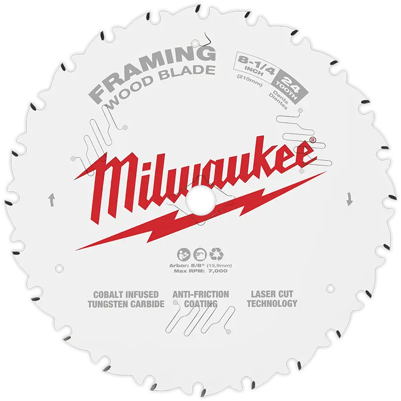  Ripping 24t Circular Saw Blade Milwaukee Tools Png Saw Blade Png