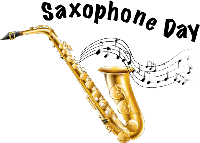  Download Hd Alto Sax Drawing National Saxophone Day 2019 Png Saxophone Transparent Background