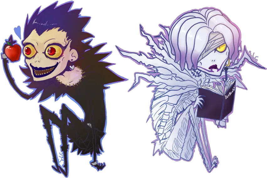  Download Death Note Ryuk And Rem Chibi Death Note Ryuk X Rem Png Ryuk Png