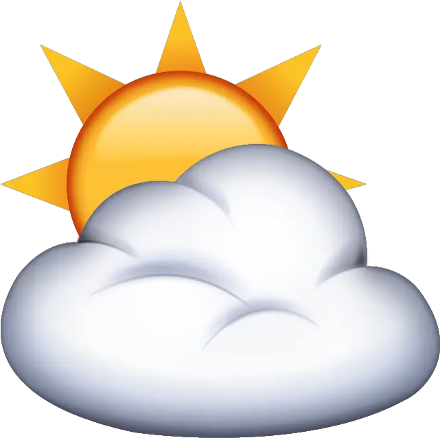  Sun Behind Cloud Banner Free Png Files Sun And Cloud Emoji Rain Emoji Png