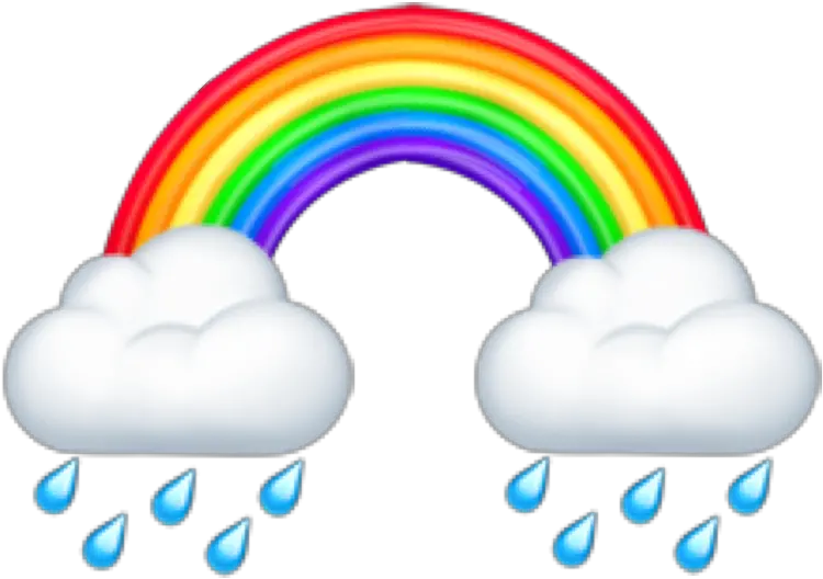  Emoji Rainbow Rain Cloud Rainbowemoji Rainbow Emoji Png Rain Emoji Png