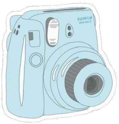  Light Blue Polaroid Camera Stickers Polaroid Png Polaroid Camera Png