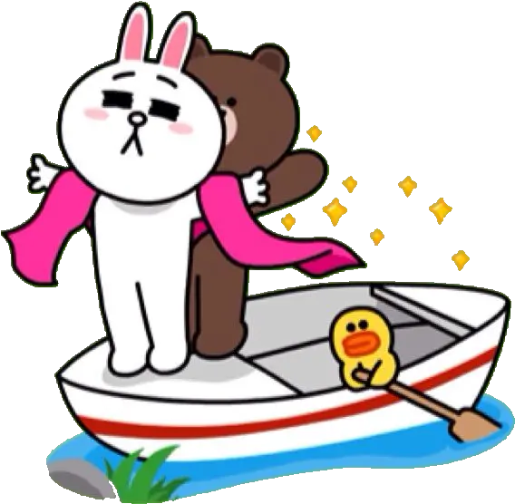  Line Stickers Brown And Cony Clipart Line Cony And Brown Png Line Stickers Transparent