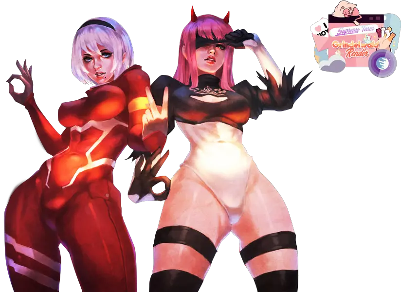  Render 11 Zero Two And 2 B Crossover Nieranddarling Zero Two Render Png Zero Two Png