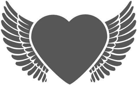  Transparent Black Paw Heart With Wings Vector Corona De Laurel Png Heart With Wings Icon