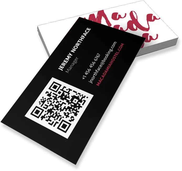  Print Business Cards With Qr Code 4over4com Png Twitter Icon For