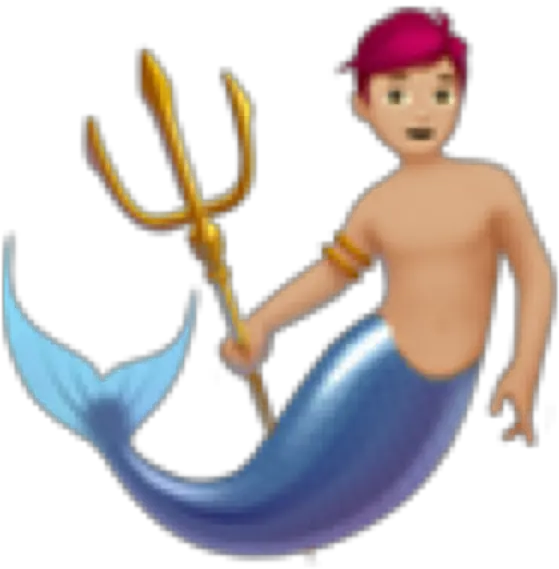  Download Mermaid Merman Man Emoji Mermaid Emojis Png Man Emoji Png