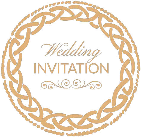  Transparent Png Svg Vector File Etiqueta Redonda Para Boda Doradas Wedding Invitation Png