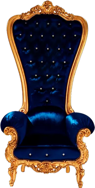  Hd Blue Throne Psd Official Psds High Back Throne Chair Png Throne Png