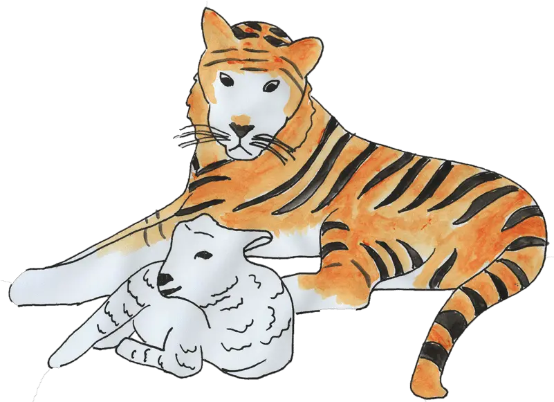  The Lamb And Tyger Investigate The Romantic Poems Tiger And Lamb Png Lamb Of God Icon