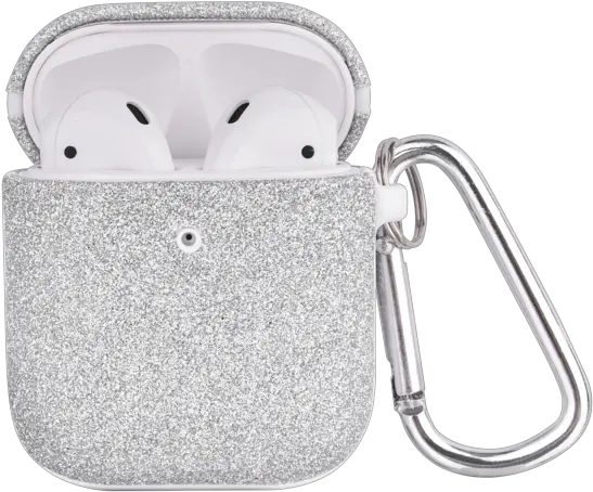  Glitter Airpod Case Silver Glitter Airpod Case Png Airpod Png