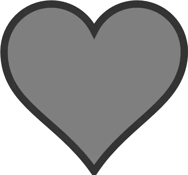  Grey Heart Png 3 Image Heart With Black Outline Small Heart Png