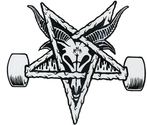  Drawing Skateboard Thrasher Transparent Thrasher Skate Goat Tattoo Png Thrasher Png