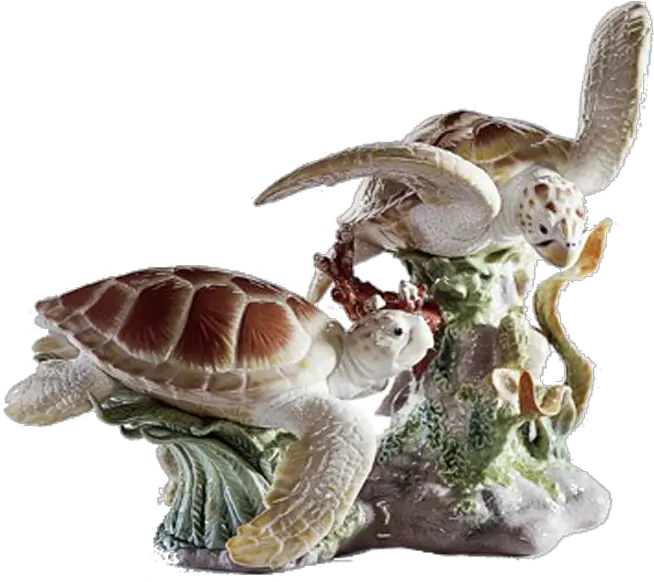  Download Lladró Porcelain Sea Turtles Lladro Sea Turtle Figurines Turtle Png Sea Turtle Png