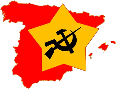  Comintern Sh Spain Map Png Communist Flag Png