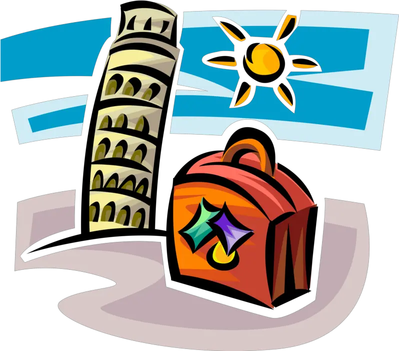  Vector Illustration Of Leaning Tower Clip Art Png Leaning Tower Of Pisa Png