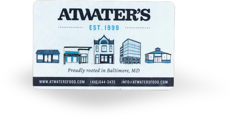  Atwaters Gift Card Horizontal Png Gift Card Png