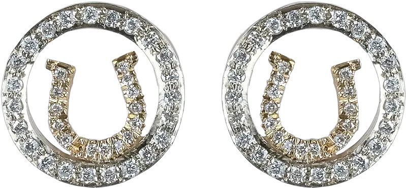  Diamond Horseshoe Earrings Van Dell Jewelers Solid Png Horse Shoe Png