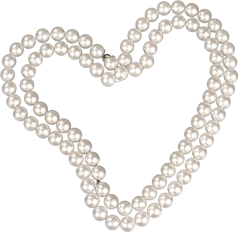  Download Pearl Necklace In Shape Heart Png Pearl Necklace Png