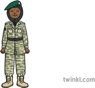  Uae Female Soldier Army Illustration Twinkl Chatting In Phone Call Png Army Png