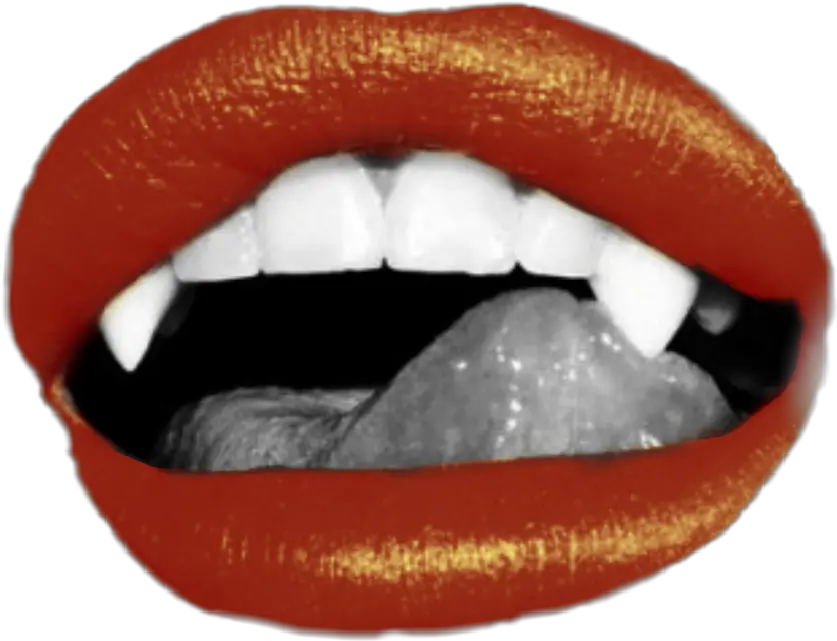  Vampire Fangs Fang Lips Freetouse Sticker By Lizzy Aesthetic Aesthetic Transparent Vampire Fangs Png Fangs Transparent