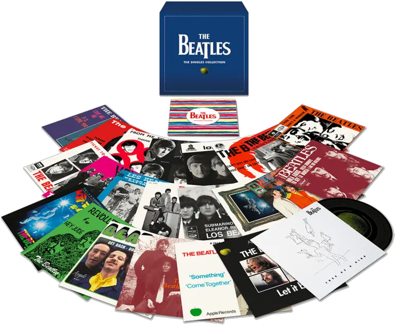  The Beatles 7u201d Singles Beatles Box Set Vinyl Png Apple Records Logo