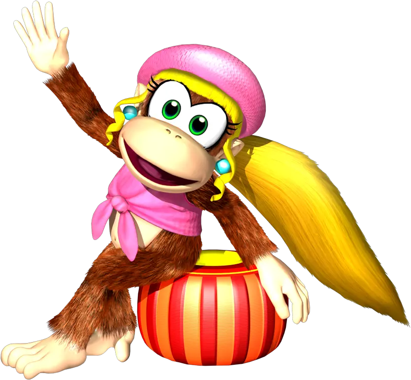  Dk Vine Donkey Kong Country Tropical Freeze Dixie Kong Png Donkey Kong Transparent