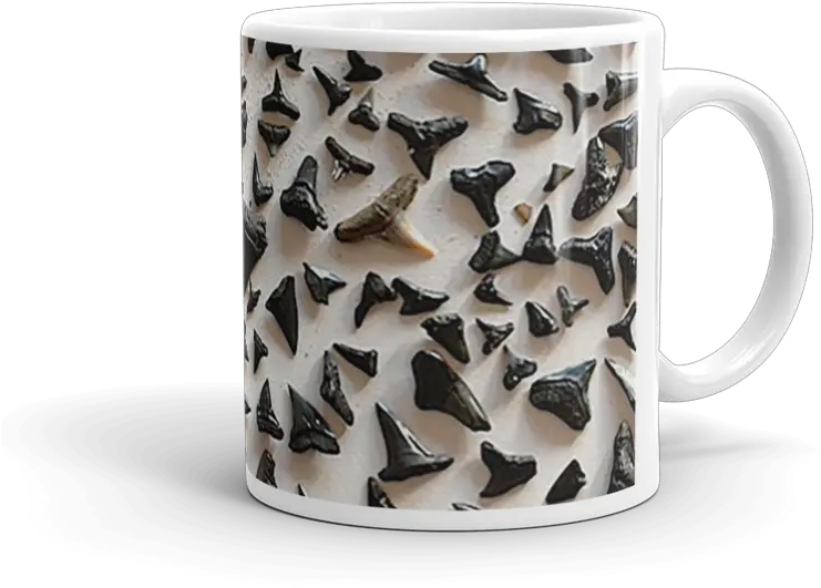  Download Hd Shark Teeth Mug Serveware Png Shark Teeth Png