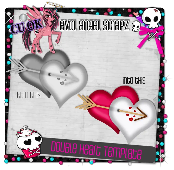  Newdouble Heart Template Heart Transparent Cartoon Girly Png Double Heart Png