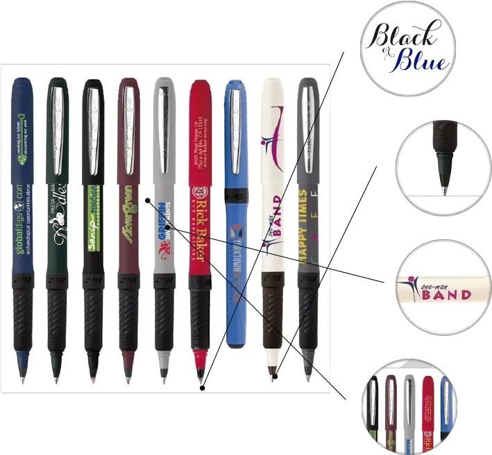  Promotional Custom Bic Grip Roller Ball Pen Bic Grip Roller Blue Ink Png Bic Pen Logo