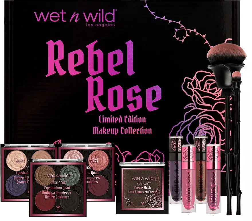  Rebel Rose Makeup Collection Box Rebel Rose Wet N Wild Png Wet N Wild Color Icon Blush Swatches