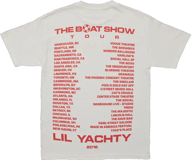  Boat Show Tee Lil Yachty Tour Tee Png Lil Yachty Transparent