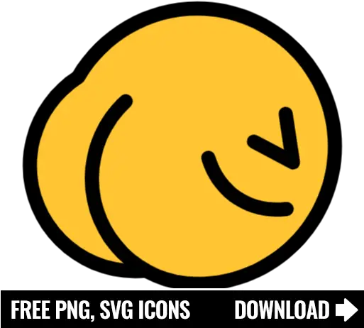  Free Ass Emoji Icon Symbol Png Svg Download Happy Emojis Icon