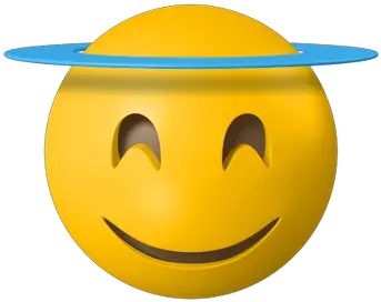  Face Halo Smiling Emo Emoticon Free Icon Iconiconscom Wide Grin Png Halo Icon