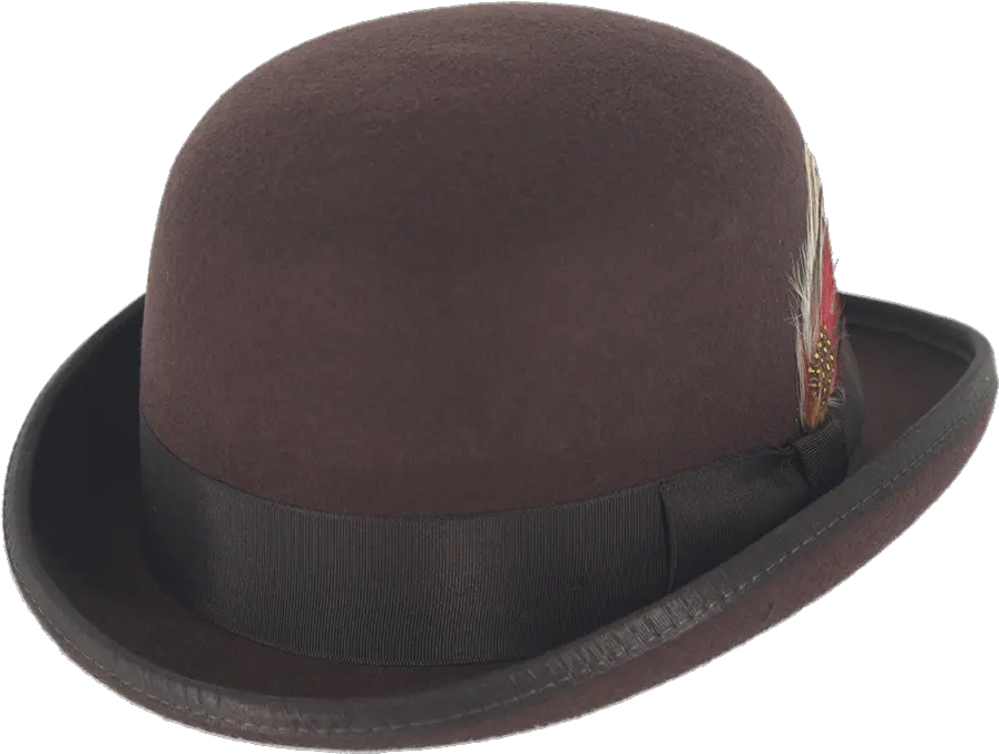  Brown Wool Bowler Hat By Gamble Gunn Fedora Png Bowler Hat Png