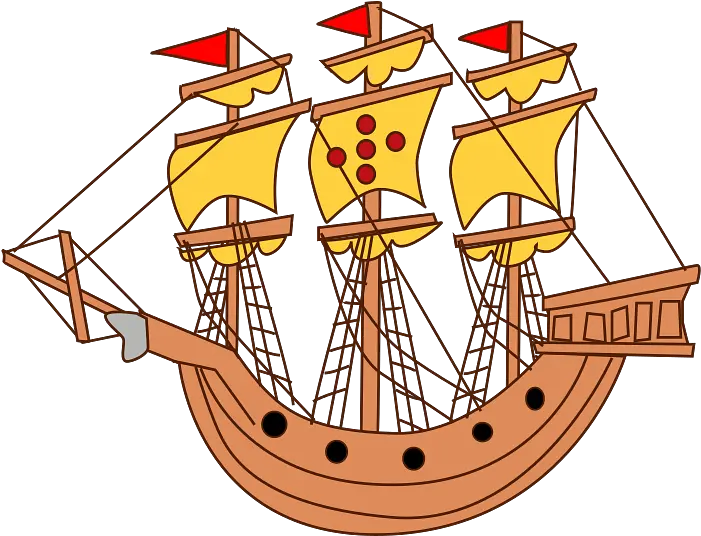  Sailing Ship Cartoon Transparent Png Stickpng Big Ship Cartoon Png Pirate Ship Icon