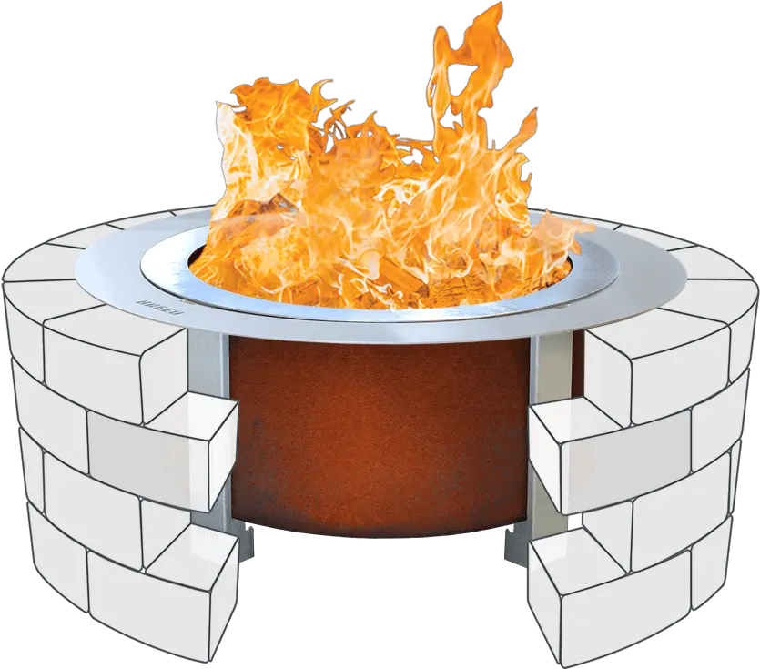  X24 Smokeless Fire Pit Insert Bundle Smokeless Fire Pit Png Simple Fire Icon