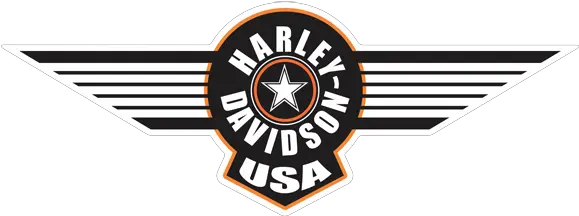  Sticker Harley Davidson Usa Muraldecalcom Graphic Design Png Harley Davidson Logo With Wings