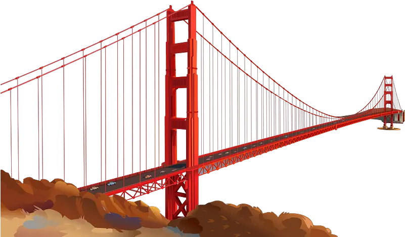  Golden Gate Bridge Clipart Golden Gate Bridge Png Bridge Clipart Transparent