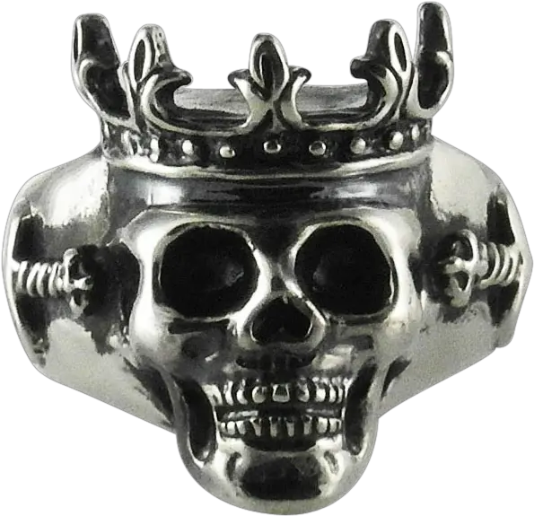  Skull With Kingu0027s Crown And Sword Ring Skull Png Kings Crown Png