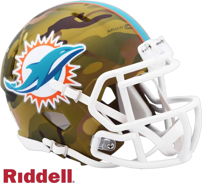  Miami Dolphins Camo Mini Speed Green Bay Packers Helmet Png Miami Dolphins Png