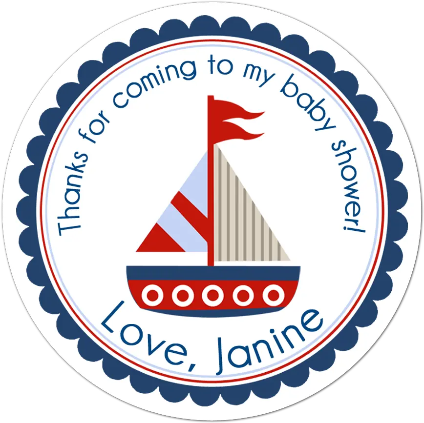  Nautical Sailboat Personalized Sticker Nautical Baby Shower Invitations Png Nautical Png