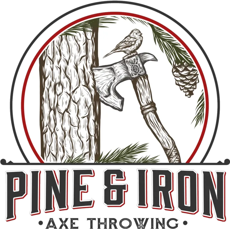  Axe Throwing Illustration Png Pine Tree Logo