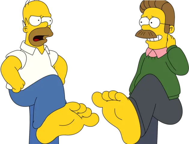  Los Simpson Ned Flanders Pono Gay Homer Simpson Feet Png Ned Flanders Png