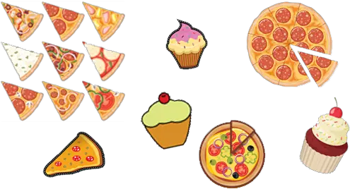  Download New Group Pizza And Cupcakes Pizza And Cupcakes Pizza Slice Art Png Cupcakes Png